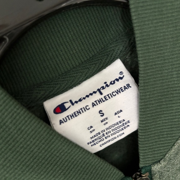 Mens Champion Heritage Heather YC Jacket, Dark Green Siro/Dark Small Full zip - Picture 5 of 8